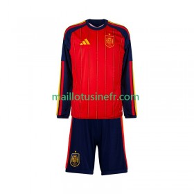 Maillot de Foot Espagne World Cup Domicile 2026 Manches Longues - Enfant